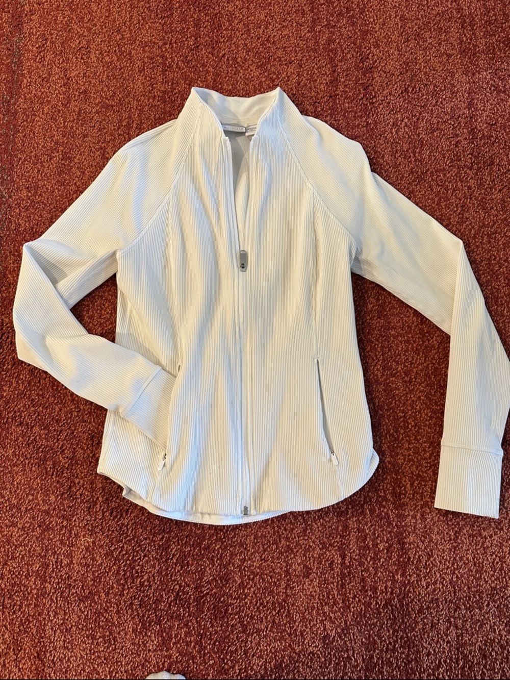 Athleta Women's Light white Zip-Front Active Jacket